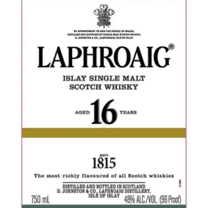 Laphroaig 16 Year Old Scotch Whisky 750ml
